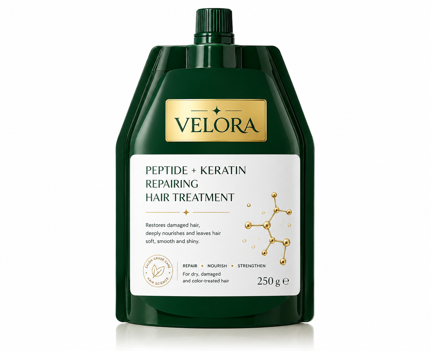 VELORA Peptide + Keratin Hair Treatment | Intensive Repair Mask (250g)
