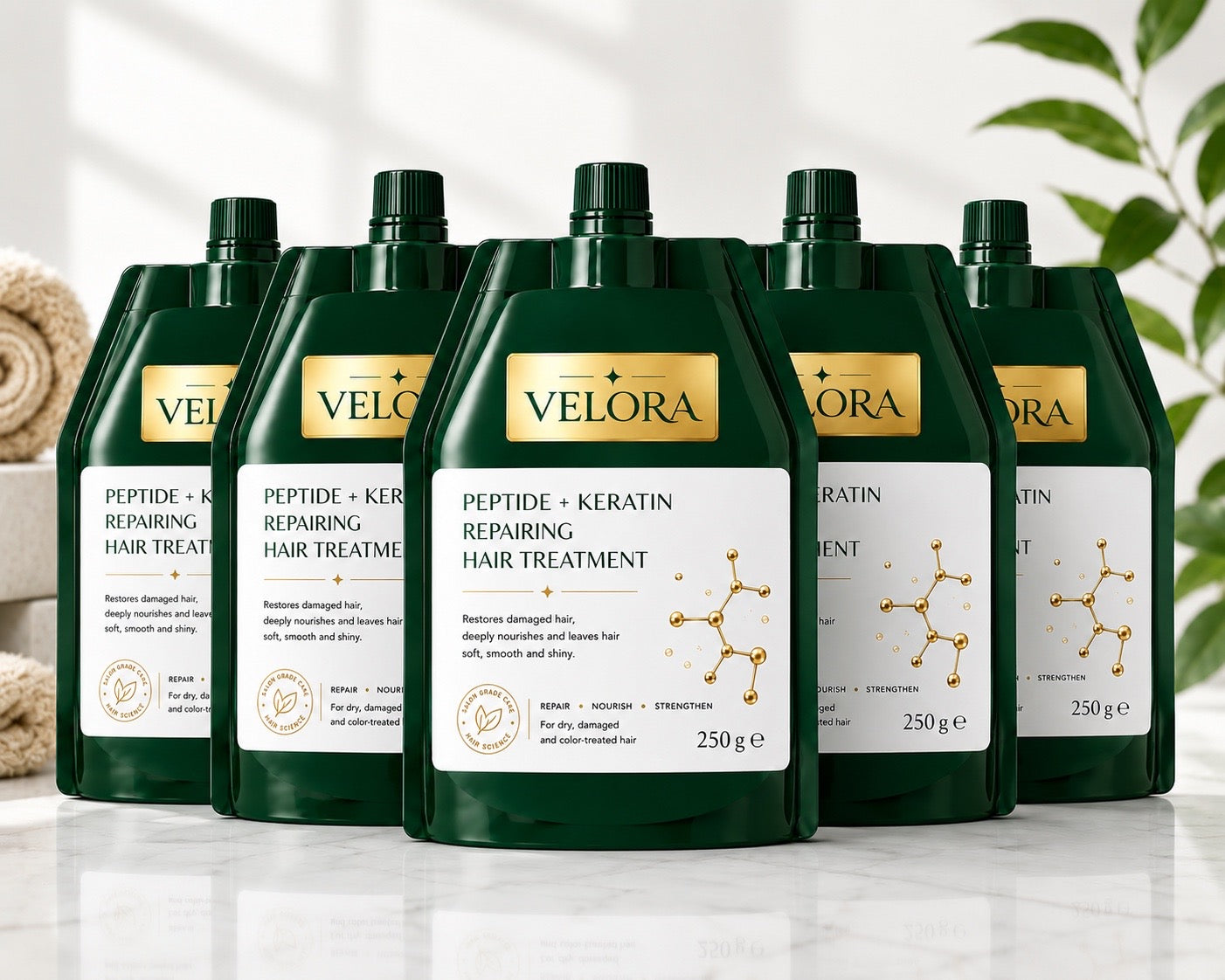 VELORA Peptide + Keratin Hair Treatment | Intensive Repair Mask (250g)