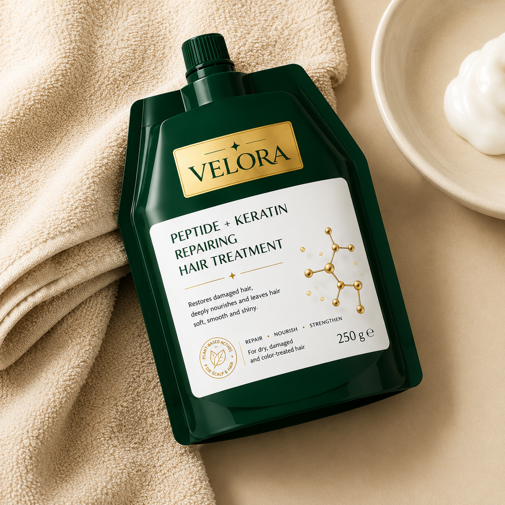 VELORA Peptide + Keratin Hair Treatment | Intensive Repair Mask (250g)